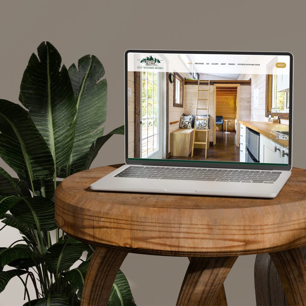Luxury tiny home branding and website design Rochester WA